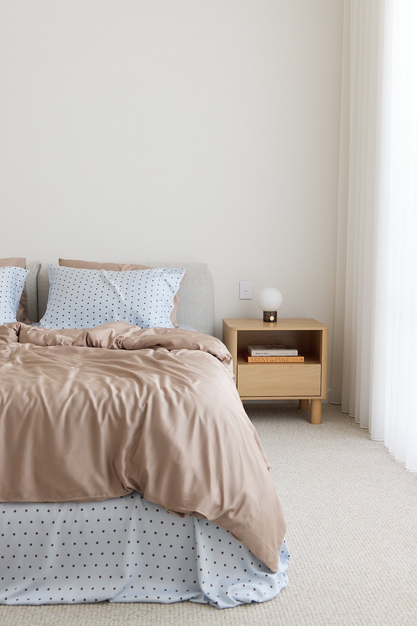 Sky Polka Dot Bamboo Sheet Set