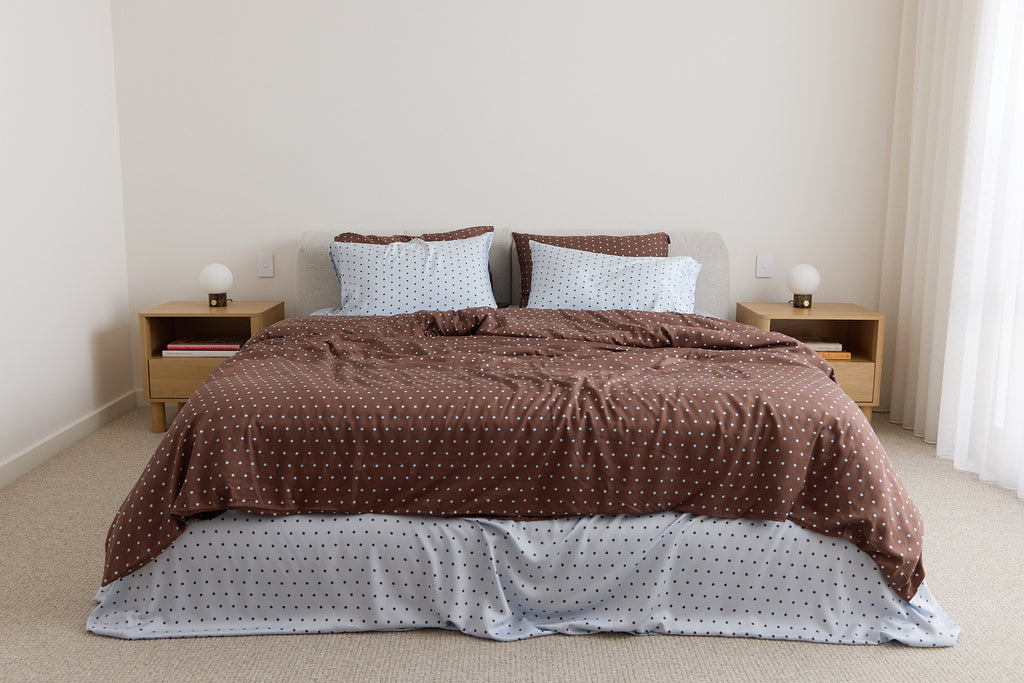 Sky Polka Dot Bamboo Sheet Set