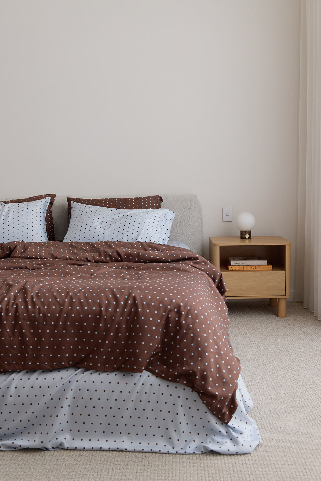 Sky Polka Dot Bamboo Sheet Set