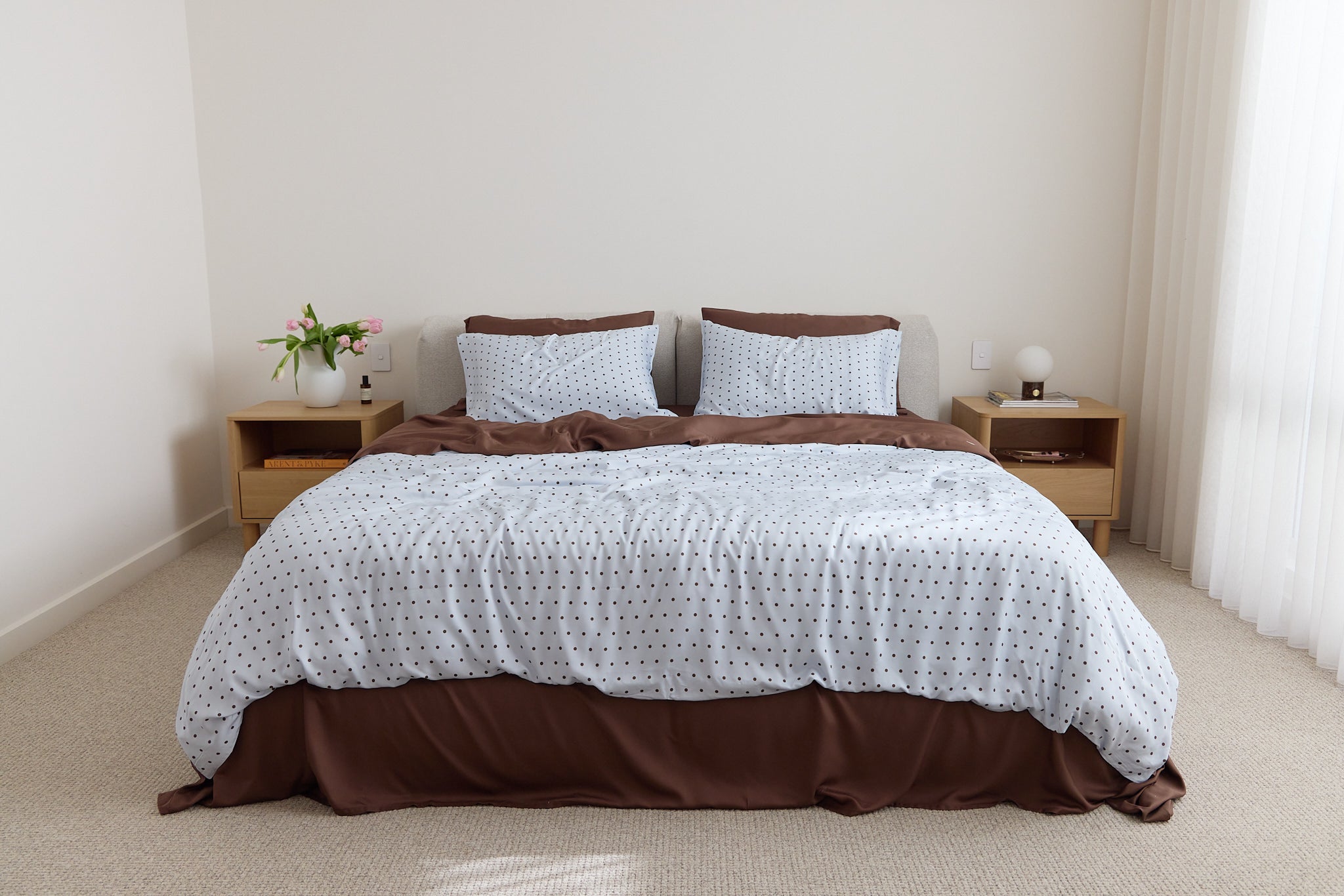 Sky Polka Dot Bamboo Quilt Cover