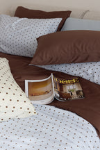 Chocolate Polka Dot Bamboo Pillowslip
