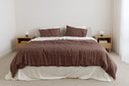Chocolate Polka Dot Bamboo Quilt Cover