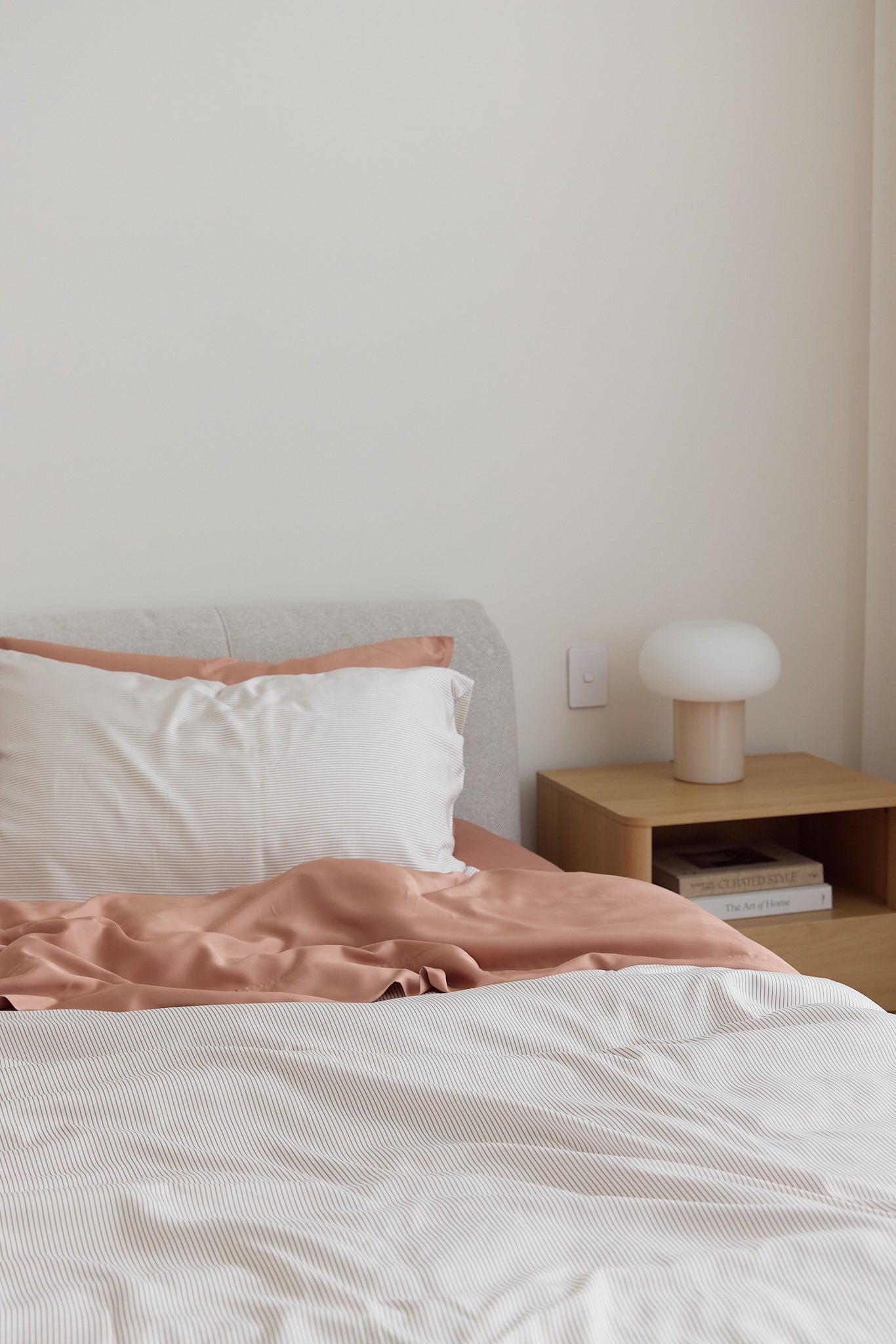 Latte Stripe Bamboo Quilt Cover