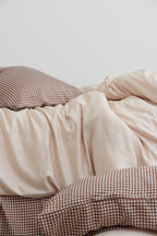 Chocolate Gingham Bamboo Pillowslip