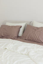 Chocolate Gingham Bamboo Sheet Set