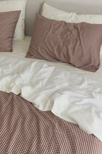 Chocolate Gingham Bamboo Pillowslip
