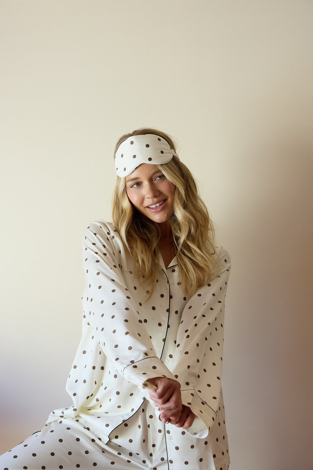 Cloud Polka Dot Lottie Bamboo Long Sleeve Shirt