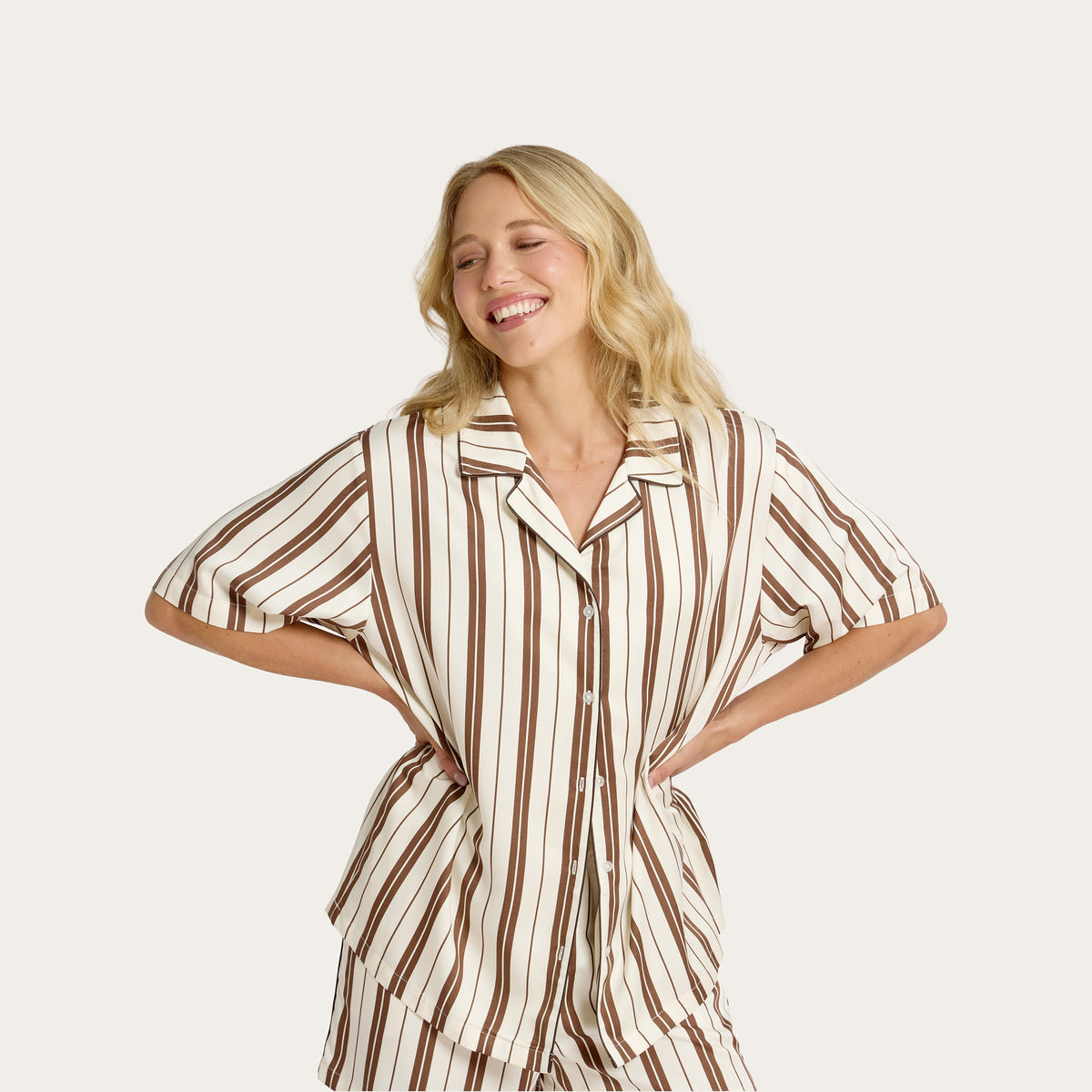 Teddy Stripe Lottie Bamboo Shirt