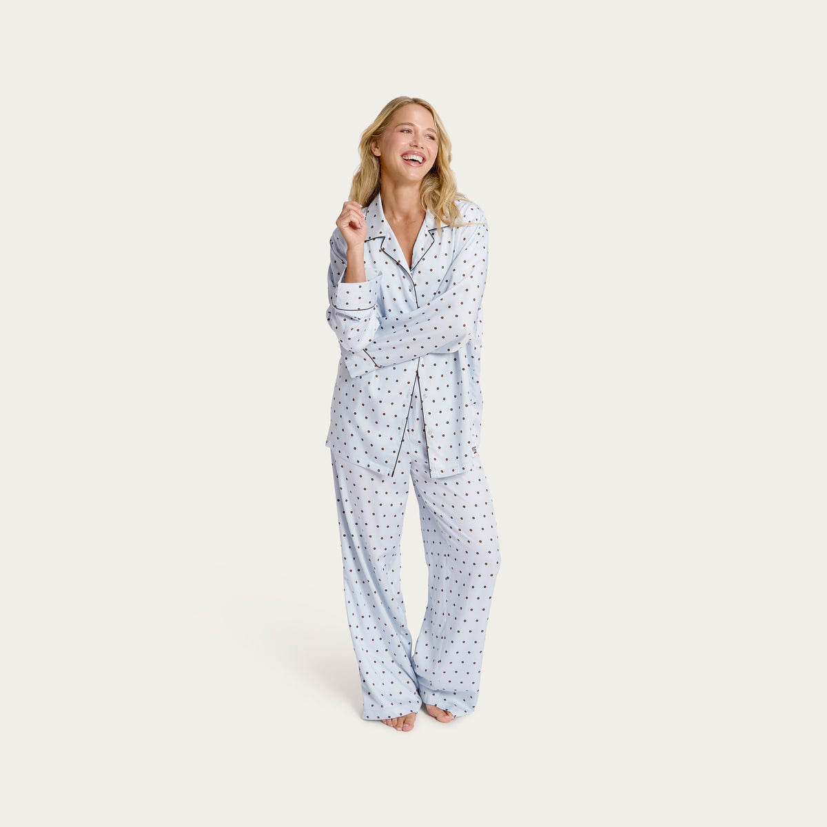 Sky Polka Dot Lottie Bamboo Pant