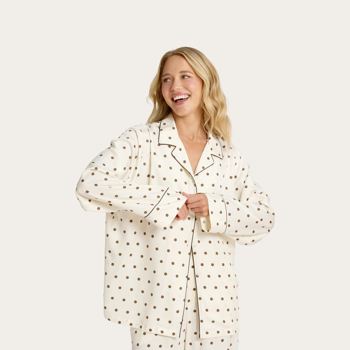 Cloud Polka Dot Lottie Bamboo Long Sleeve Shirt