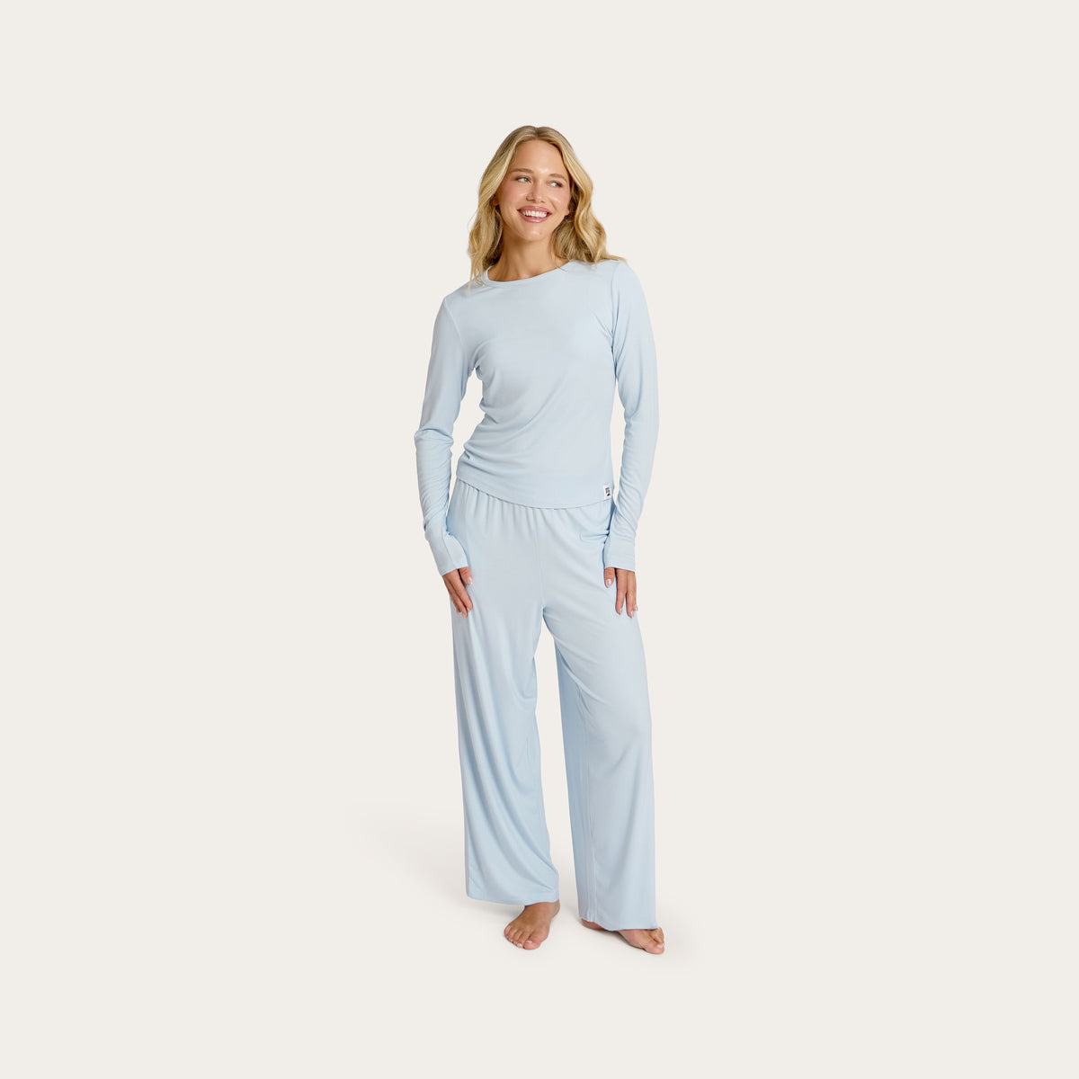 Sky Rumi Bamboo Long Sleeve Top