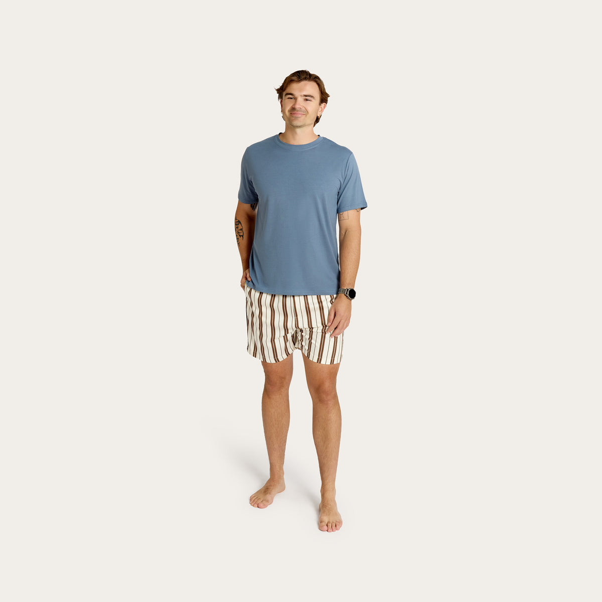 Teddy Stripe Felix Bamboo Short