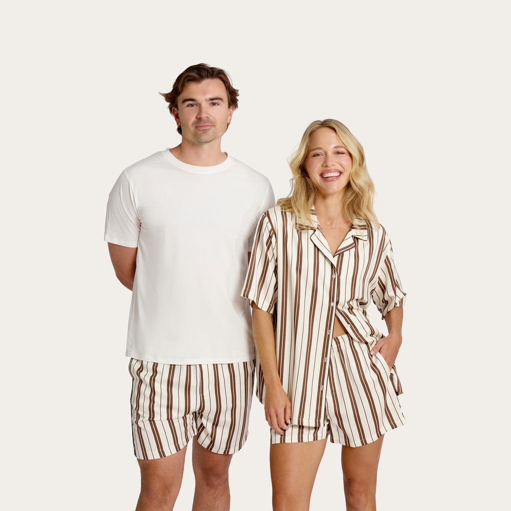 Teddy Stripe Lottie Bamboo Short