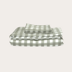 Moss Gingham Bamboo Sheet Set