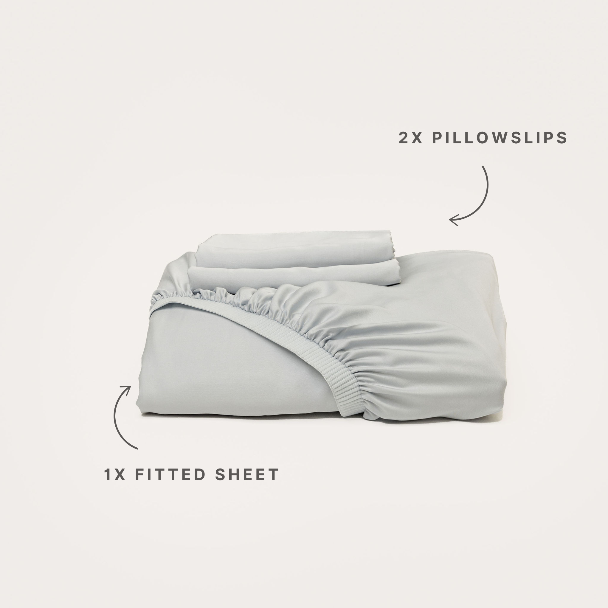 Silver Bamboo Fitted Sheet Set
