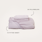 Lilac Bamboo Fitted Sheet Set