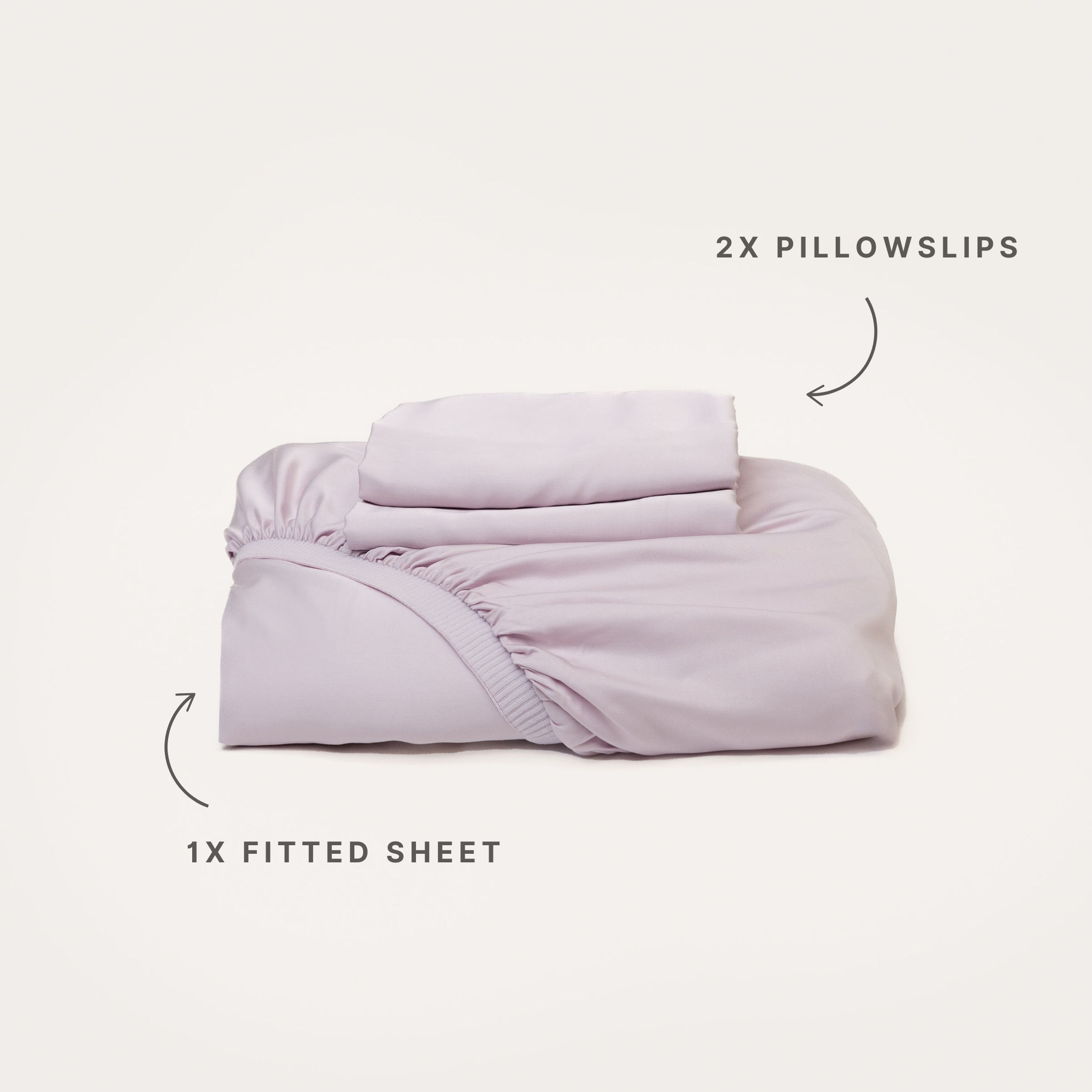 Lilac Bamboo Fitted Sheet Set