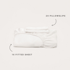 White Bamboo Fitted Sheet Set