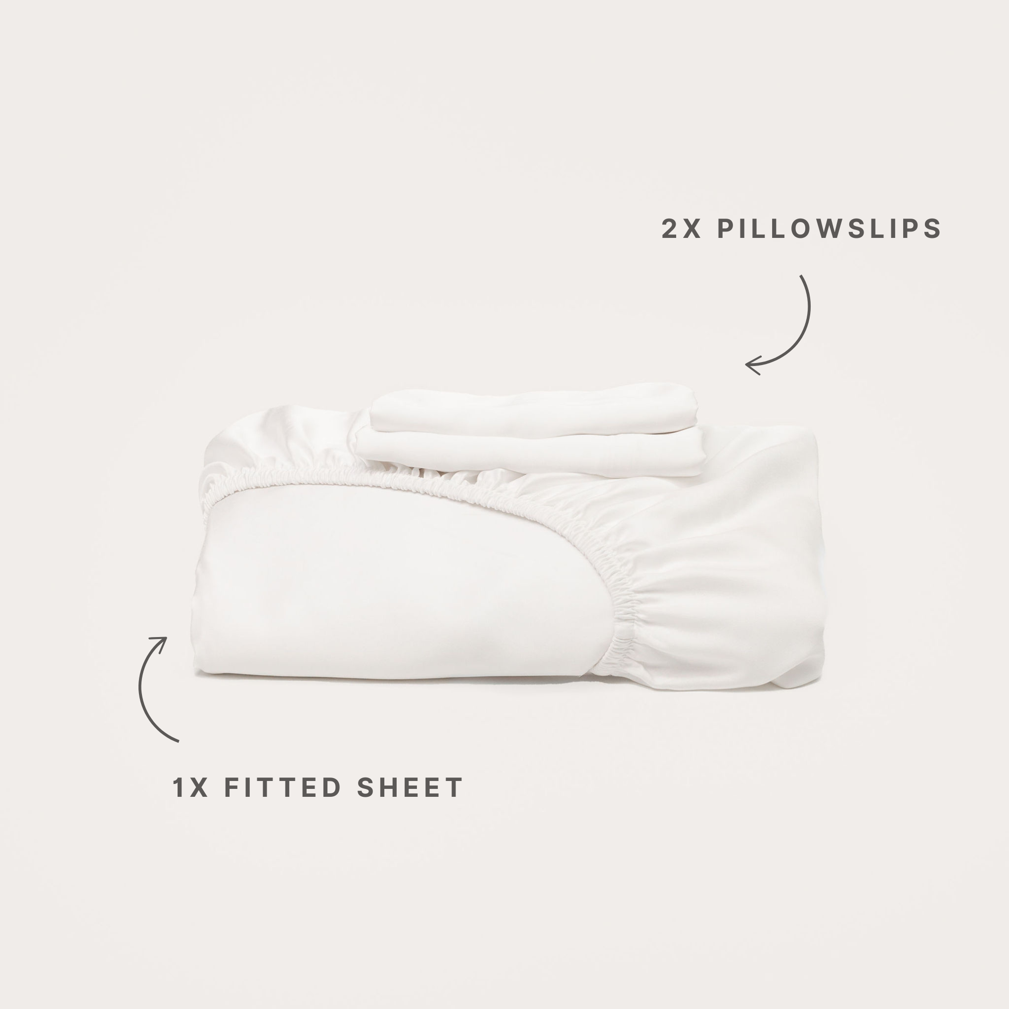 White Bamboo Fitted Sheet Set