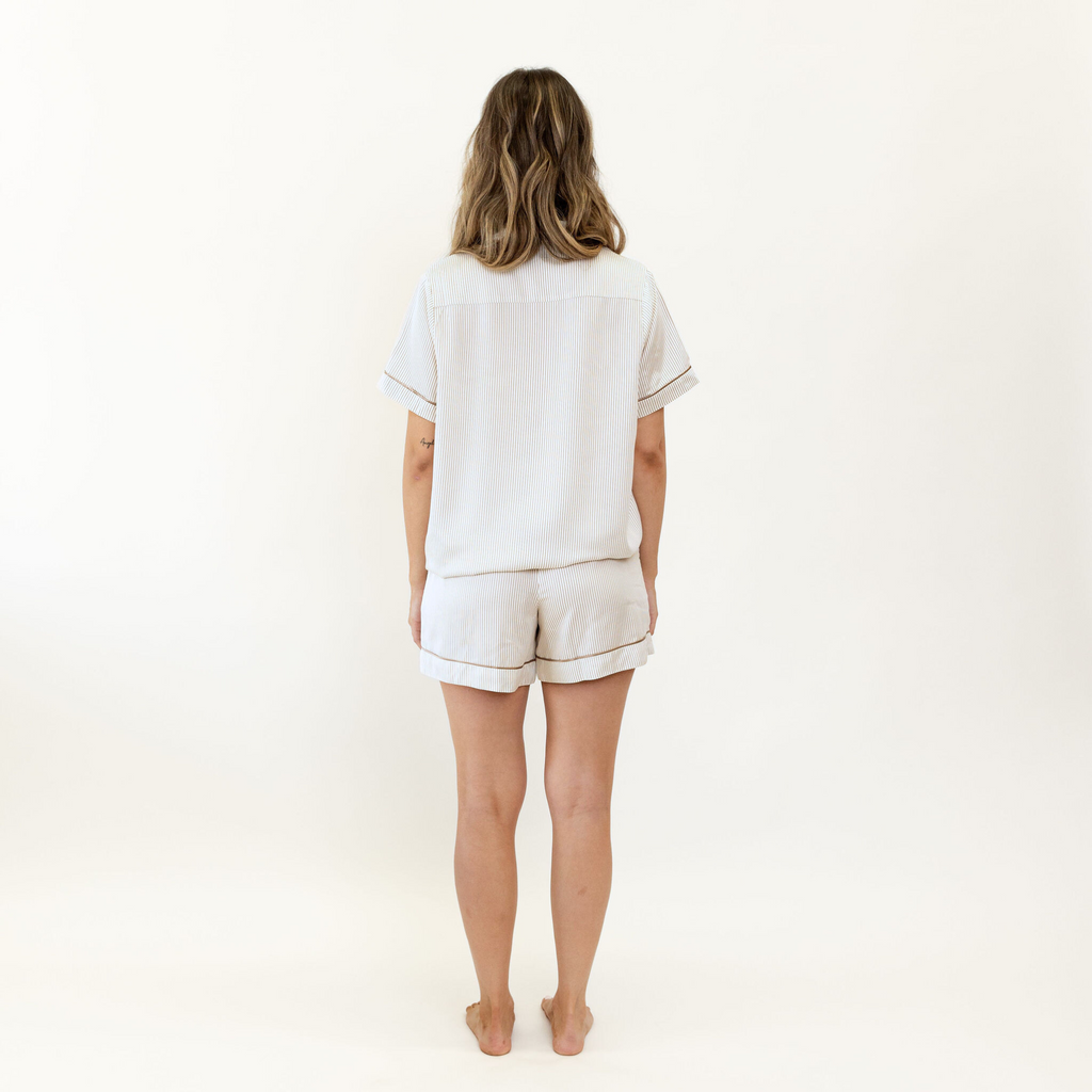 Mocha Stripe Ivy Bamboo Shirt