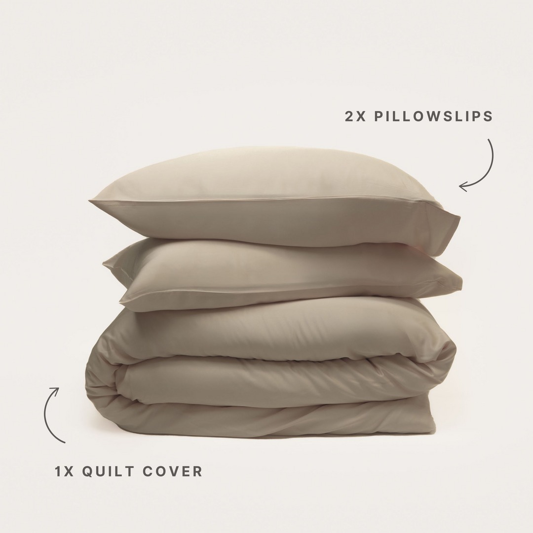 Bamboo Quilt Cover - Shell