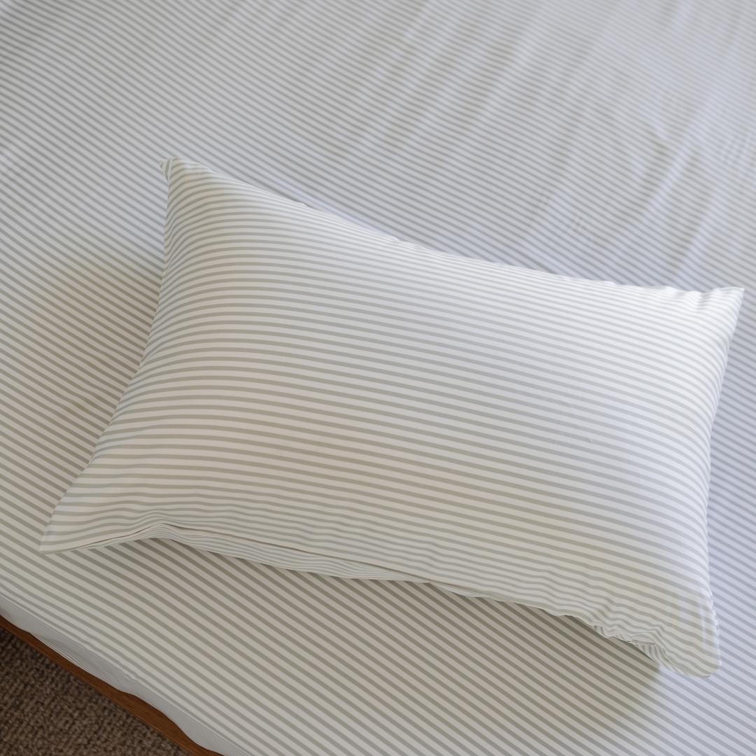 Bamboo Pillowslip - Fog Stripe