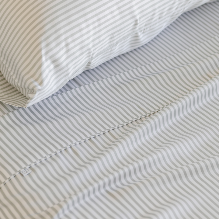 Bamboo Sheet Set - Fog Stripe