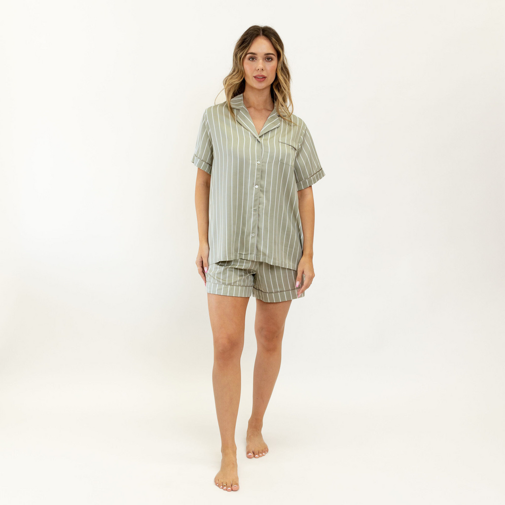 Olive Stripe Ivy Bamboo Short