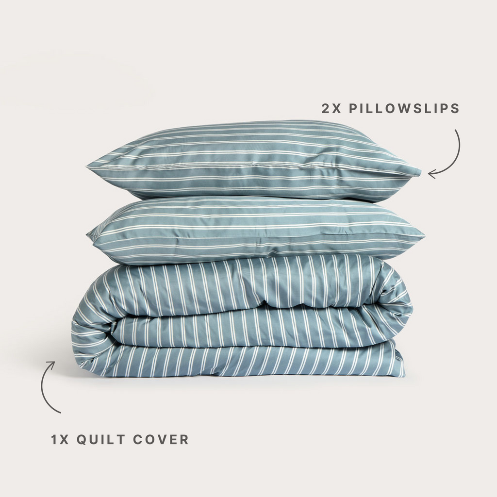Bay Stripe Bamboo Quilt Cover