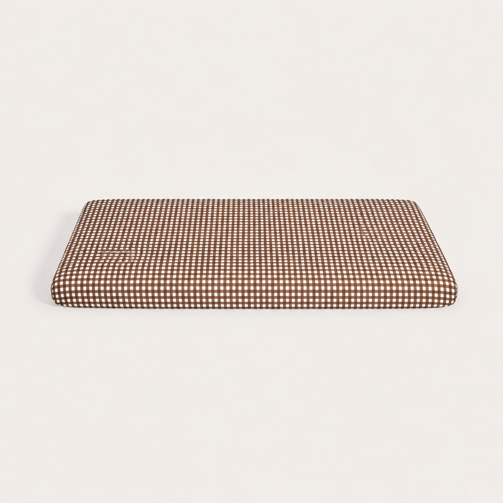 Chocolate Gingham Bamboo Baby Bedding