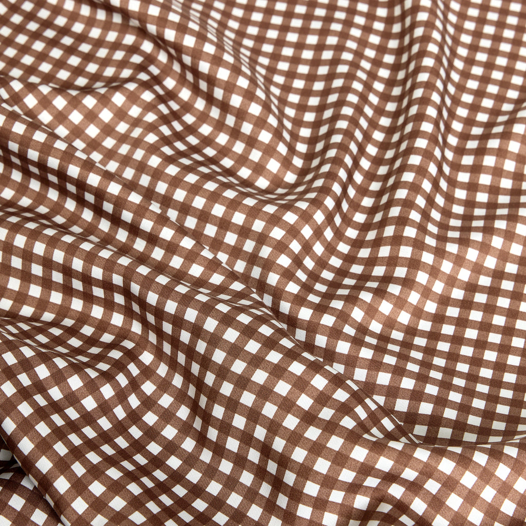 Chocolate Gingham Bamboo Sheet Set