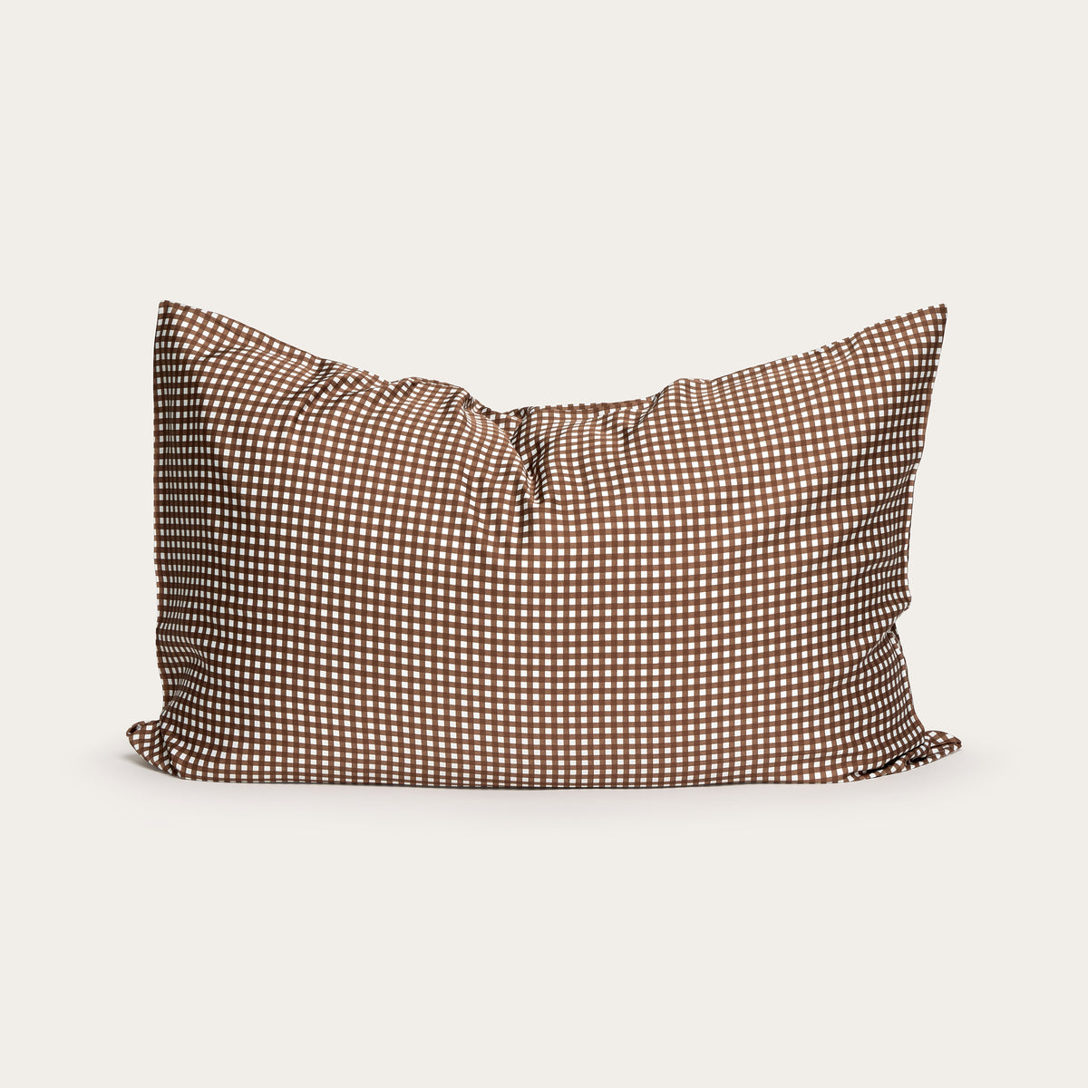 Chocolate Gingham Bamboo Pillowslip