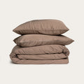 Chocolate Gingham Bamboo Quilt Cover