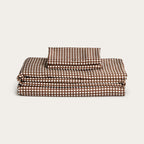 Chocolate Gingham Bamboo Sheet Set