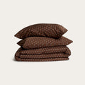Chocolate Polka Dot Bamboo Quilt Cover