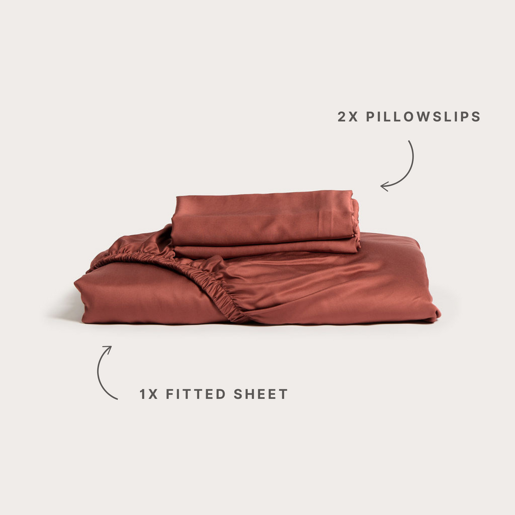 Cinnamon Bamboo Fitted Sheet Set