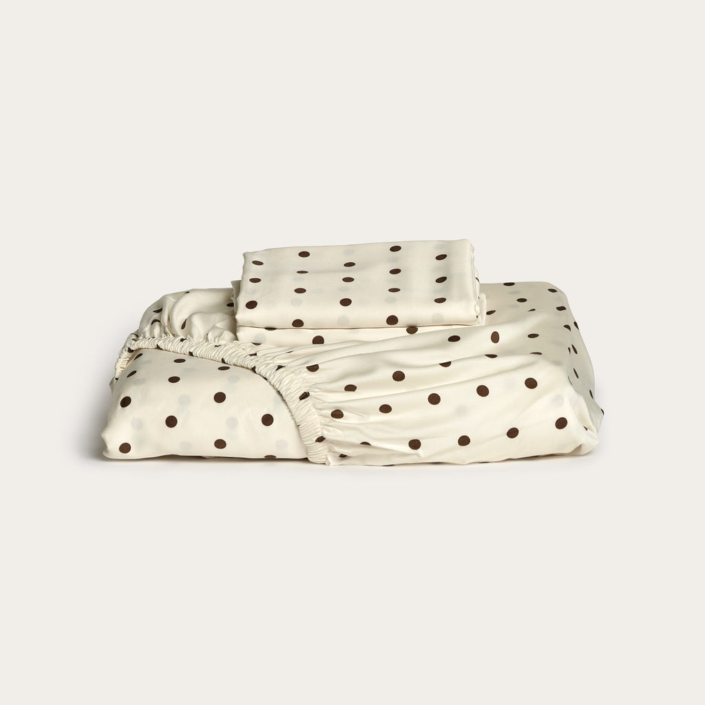 Cloud Polka Dot Bamboo Fitted Sheet