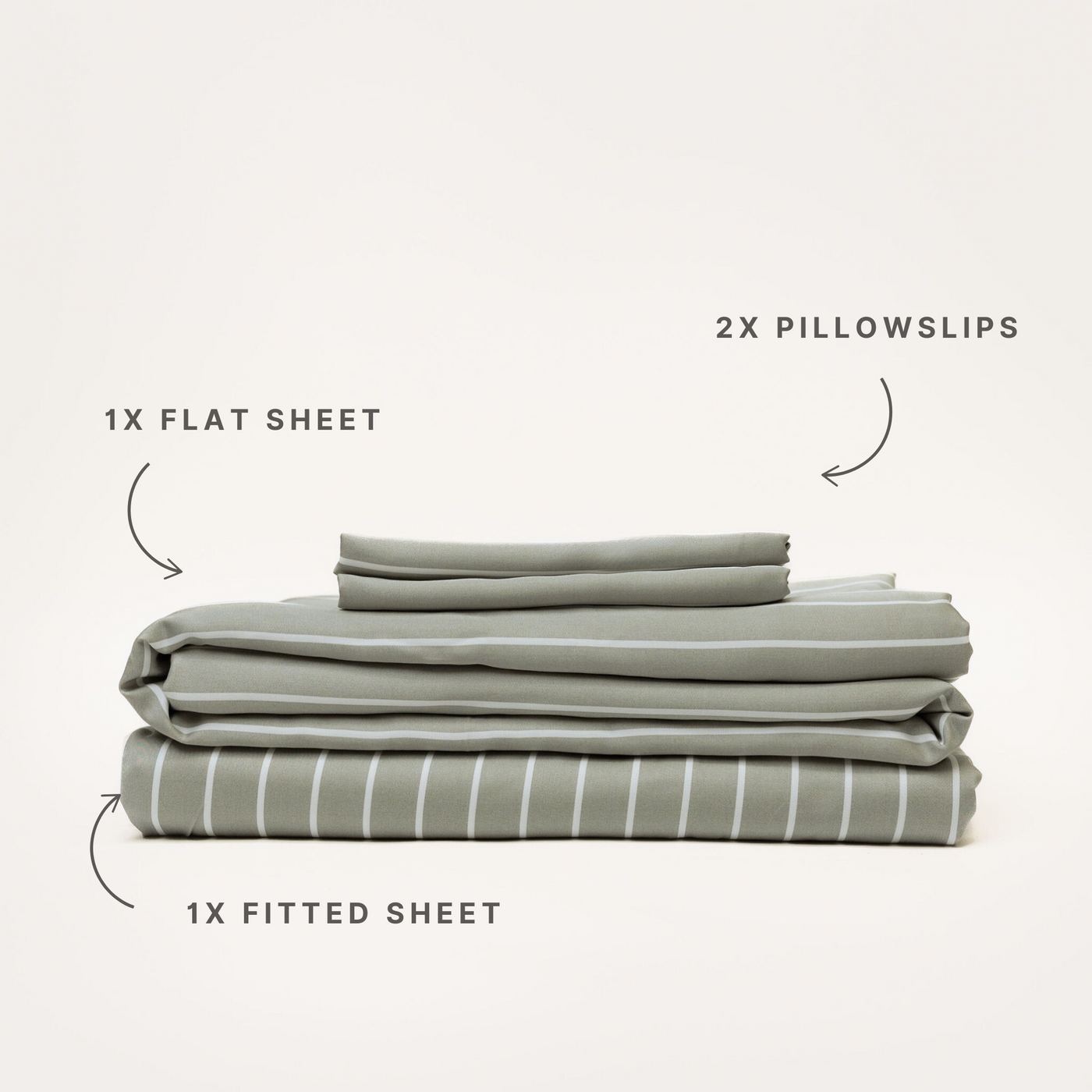 Bamboo Sheet Set - Olive Stripe [PRE-ORDER]