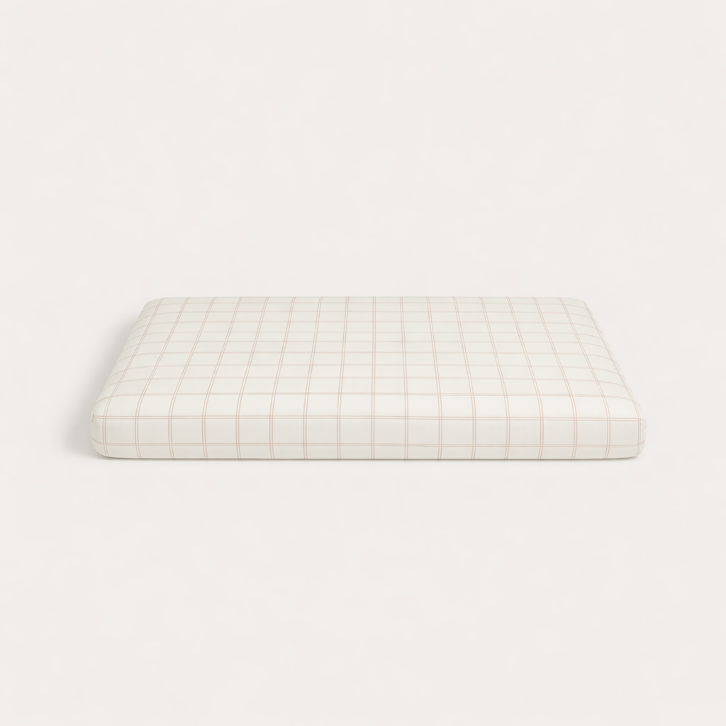 Latte Grid Bamboo Baby Bedding