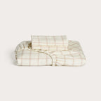 Latte Grid Bamboo Fitted Sheet