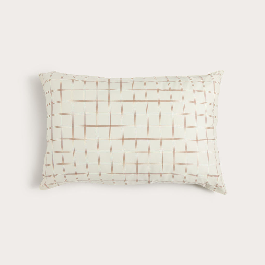 Latte Grid Bamboo Pillowslip