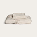 Latte Stripe Bamboo Fitted Sheet Set