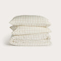 Latte Grid Bamboo Quilt Cover