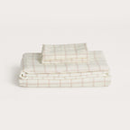 Latte Grid Bamboo Sheet Set