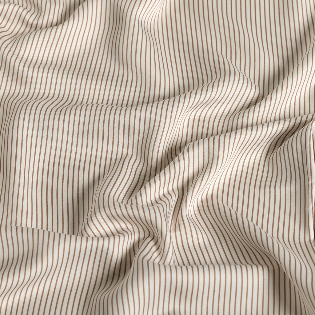 Latte Stripe Bamboo Quilt Cover