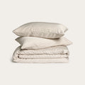 Latte Stripe Bamboo Quilt Cover