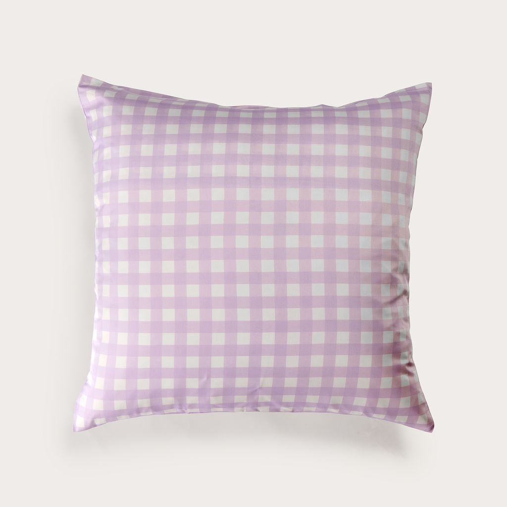 Lilac Gingham Bamboo Pillowslip