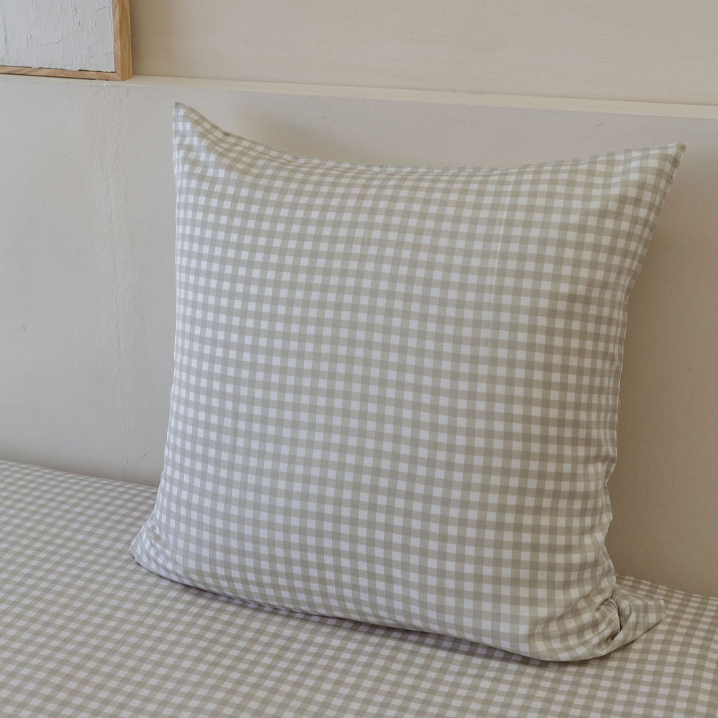 Bamboo Pillowslip - Olive Gingham