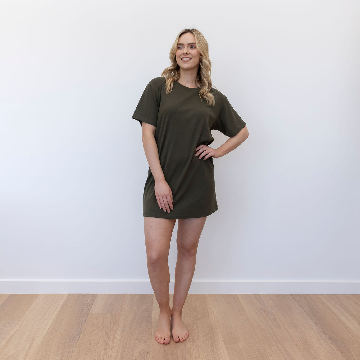 Charlie Bamboo Jersey Tee Dress - Forrest