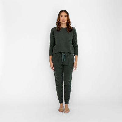 Zoe Bamboo Jersey Pant - Forrest